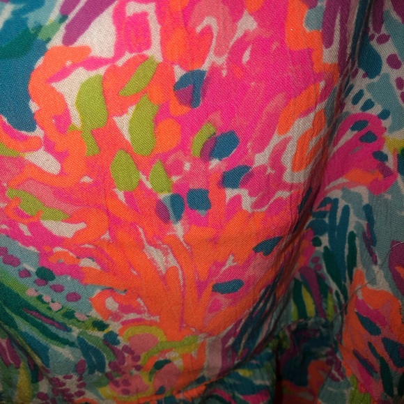 Lilly Pulitzer Spaghetti Straps Peplum Top - Picture 3 of 3